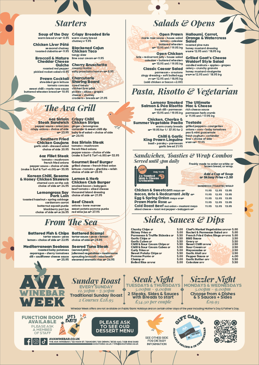 Food menu